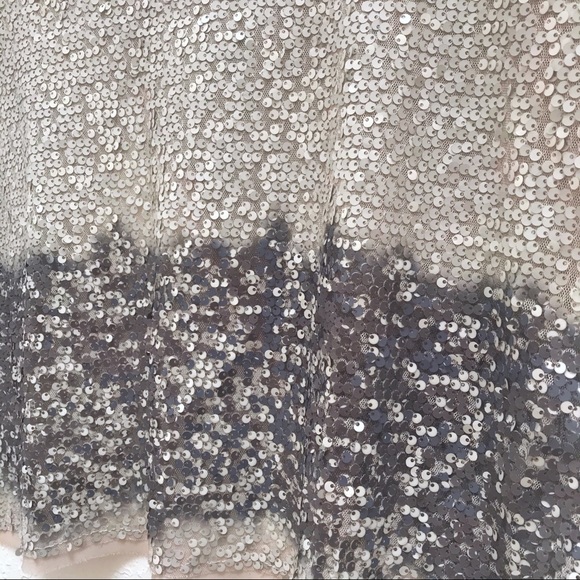 Silver and Gray Sequined Open Back Top - Picture 3 of 12